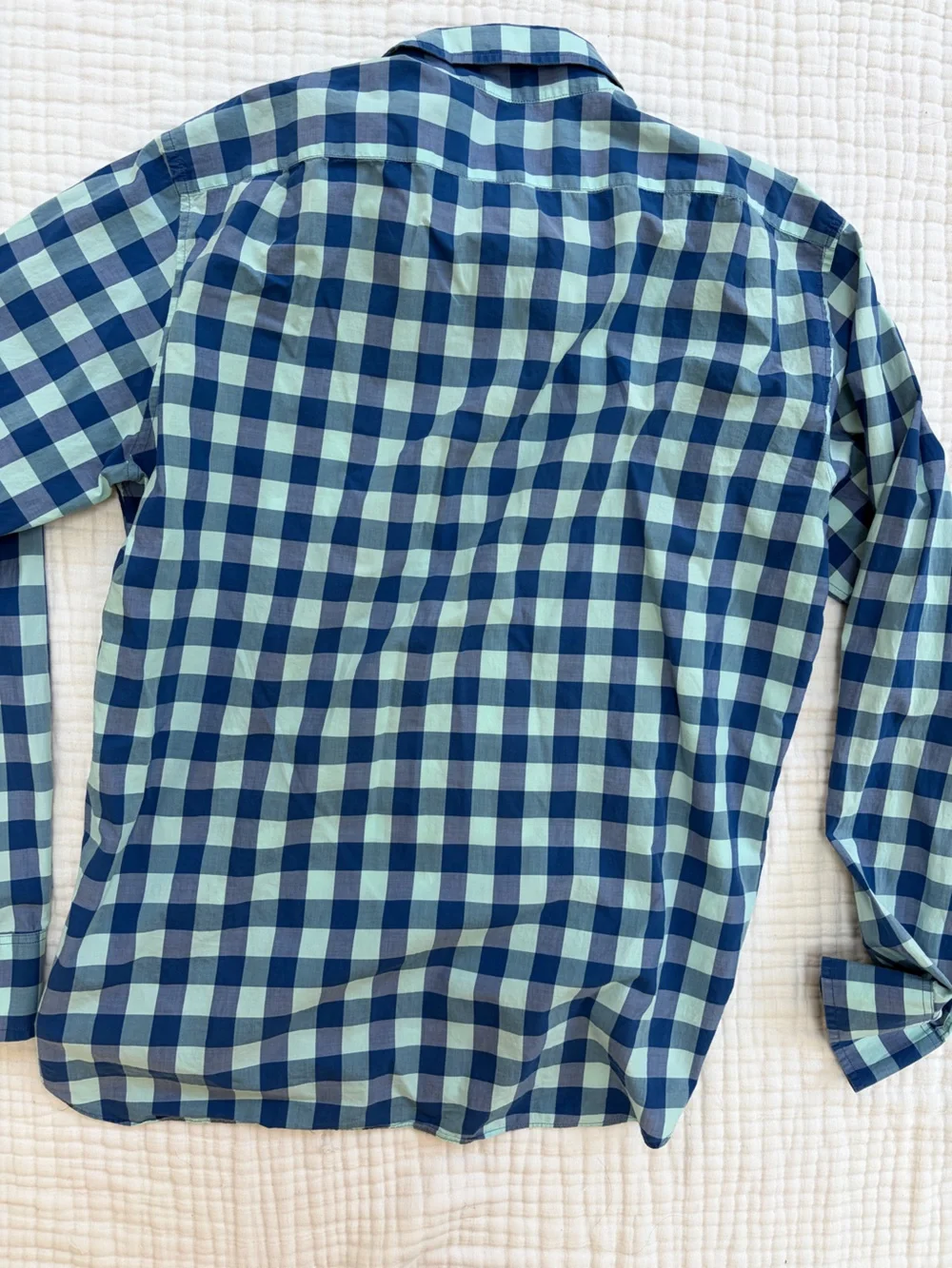 J.Crew Lightweight Gingham Button Down Shirt Large Slim Fit